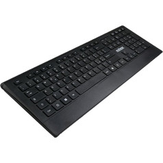 Nilox Kt40W Wireless Tastatur - leise - italienisches Layout Qwerty, Schwarz