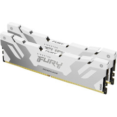 Kingston Fury Renegade DDR5 Silver/White XMP 32GB 6400MT/s CL32 DIMM galddatora spēļu atmiņa (komplekts ar 2 atmiņām) - KF564C32RWK2-32