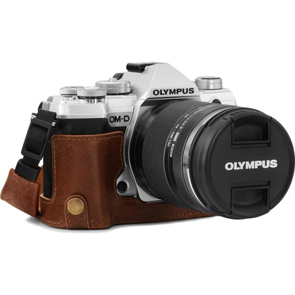 Чехол для фотоаппарата MegaGear EVER READY из натуральной кожи для Olympus OM-D E-M5 Mark III