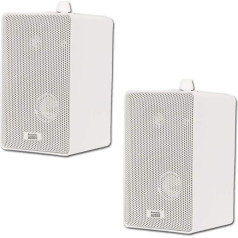 Acoustic Audio by Goldwood 251W Indoor Outdoor 3-Way Speakers 400 Watt White Pair