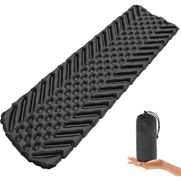 Guļamais paklājs Camping Outdoor Ultralight Camping Sleeping Mat Piepūšamais ūdensizturīgs salokāms gaisa matracis Maza iepakojuma izmēra kempinga paklājiņš Sleeping Mats for Camping Hiking Sports Travel Backpacking