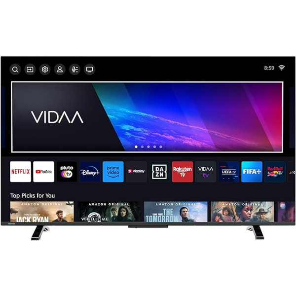 Toshiba 40 Zoll Fernseher/VIDAA Smart TV (Full HD, HDR, trīskāršais uztvērējs, Bluetooth, Dolby Audio) 40LV2E63DA