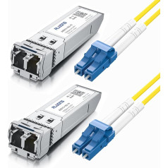 10GBase-LR LC Transceiver Kit - 10G SFP+ LR Singlemode Module Compatible with Cisco SFP-10G-LR, Meraki MA-SFP-10GB-LR, Microtik S+31DLC10D, Ubiquiti, Netgear, Zyxel etc