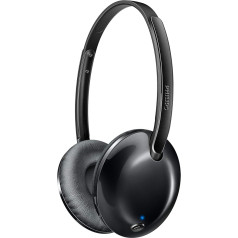 Philips SHB4405BK Flite Ultrlite On-Ear Bluetooth austiņas ar mikrofonu (Ultraleicht, 9 Stunden Akku, Fernbedienung) schwarz