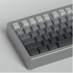 PBT Gradient Keycaps 125 taustiņi Cherry Profile Heat Sublimation Keycap for Mx Cherry Mechanical Keyboard (Grey)