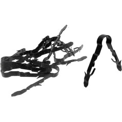 10 x Feuerhaken für 4-6 mm rundes Kabel, schwarz, für drinnen und draußen, 18. Ausgabe, hergestellt in Großbritannien