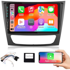 【2+64G】 Hodozzy Carplay Autoradio für Mercedes Benz E-Klasse W211/CLS-Klass 2005-2008 Android Autoradio mit Navi,9 Zoll Touchscreen mit Android Auto/WiFi/GPS/RDS/FM/BT/USB