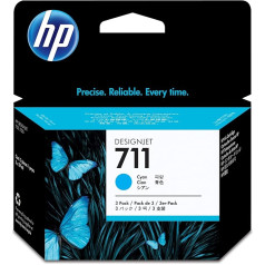 HP 711 3er-Pack Cyan 29 ml Original Druckerpatrone (CZ134A) mit originaler HP Tinte, für DesignJet T120, T125, T130, T520, T525, T530 Großformatdrucker sowie den HP 711 DesignJet Druckkopf