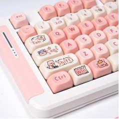 Pink Keycaps PBT MOA Profile Cute Pig Custom Keyboard Keycaps DYE-SUB 131 taustiņu komplekts Cherry MX Switches Alice Mechanical Keyboard