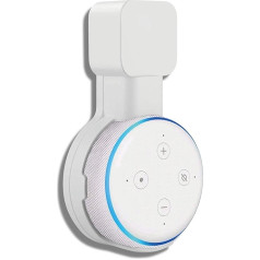 Sintron White Wall Mount White for Echo Dot 3, viedo mājas sienas stiprinājumu statīvs Echo Dot 3. paaudzes skaļruņa stiprinājumam, vietas taupīšanas aksesuāri bez nekārtīgiem kabeļiem (balts)