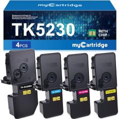 MYCARTRIDGE TK5230 TK-5230 Rezerves toneris Kyocera Ecosys M5521cdw P5021cdn M5521cdn M5521cdw P5021 M5521cdw TK-5230K TK-5230 TK-5230C TK-5230C TK-5230C TK-5230 Y TK-52 30M 4 Pack