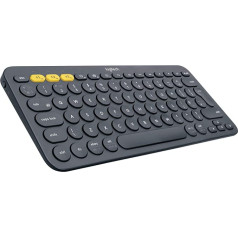 Logitech K380 Беспроводная Bluetooth-клавиатура, мультиустройство и функция Easy-Switch, ярлыки Windows и Apple, PC / Mac / Планшет / Мобильный телефон / Apple iOS + TV, итал