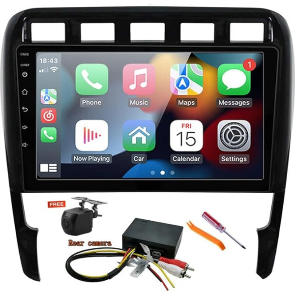 XISEDO Android 10.0 autoradio 9 collu autoradio, auto navigācija, RAM 2G ROM 32G, auto stereo ar 1024 x 600 skārienjūtīgo ekrānu Porsche Cayenne (2003-2010) (ar optisko šķiedru dekoderi)