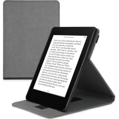 kwmobile Aizsargvāciņš saderīgs ar Amazon Kindle Paperwhite (11th Gen - 2021) - E-lasītājs ar siksniņu - Tumši pelēks