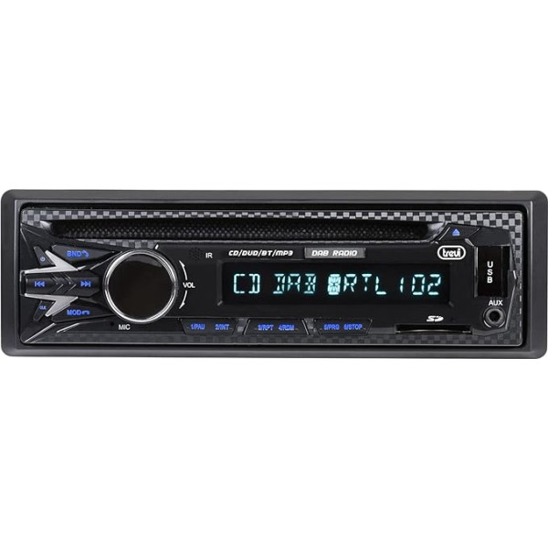 Trevi - Auto radio DAB DAB+ FM CD 180W Bluetooth USB SD AUX-IN