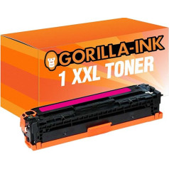 Gorilla-Ink 1 Toneris XXL, kas saderīgs ar HP CB543A 125A | Piemērots HP Color Laserjet CM1312NFI CP1215 CP1515N | Magenta 1 400 lappuses