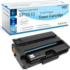 ASEKER suderinama tonerio kasetė, skirta Ricoh Aficio SP 3400 3400 3400DN 3400SF 3410 3410DN 3410SF 3500 3500DN 3500SF 3510 3510DN 3510SF spausdintuvams 406464 406989 Ypač didelės talpos 640 0 puslapių ( juoda x 1)