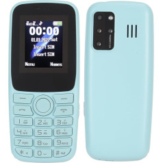 Atbloķēts GSM Dual SIM mobilais tālrunis, 1,77 collu HD ekrāns, 5 MP kamera, 900 mAh akumulators, 2G tālrunis ar lielām pogām un SOS palīdzības LED zibspuldzi vecākiem skolēniem (zils)