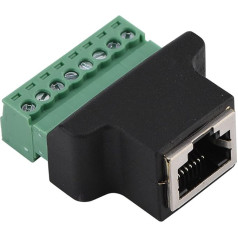 Fosa DVR Ethernet Stecker RJ45 Buchse auf 8 Pin Schraubanschluss Connector Adapter Converter