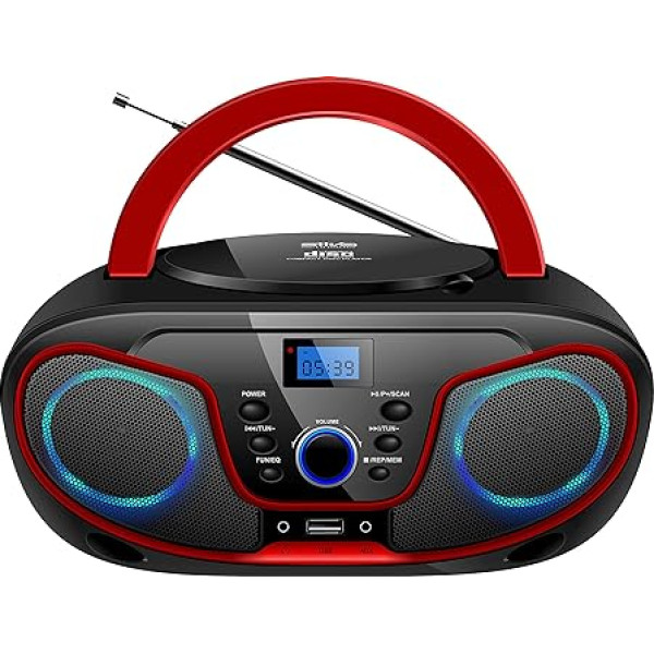 Silva Schneider MPC 19.4 USB CD radio FM AUX, CD, USB Melns,Sarkans, 1901851