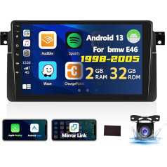 [2G + 32G] Auto radio Android 13 BMW 3 Series E46 1998 - 2006 ar Carplay Android Car, Radio Touchscreen 9