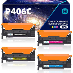 Hyggetech saderīgs toneris priekš Samsung 406S CLT-406S CLT-K406S CLT-K406S CLT-P406C Toneris priekš Samsung Xpress C460W C460FW C410W CLP-360 CLP-360N CLP-365 CLP-365W CLX-3300 CLX-3305 CLX-3305 CLX-3305 CLX-3305