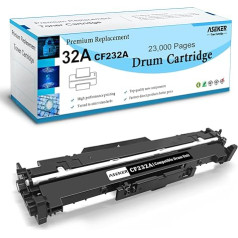 ASEKER suderinama 32A CF232A būgno kasetė, skirta HP M118 M118dw M203d M203dn M203dw M203 M220 MFP M148 M148dw M148fdw M148fdw M140 M227fdn M227fdw M227fdw M227fdw M227fdw 27sdn M227 spausdintuvui 23000 puslapių (juodas būgnas)