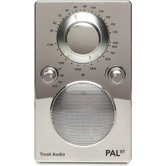 Tivoli Audio PAL BT pārnēsājamais Bluetooth FM / AM radio (hroms)