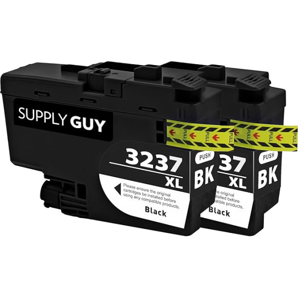 Supply Guy 2 Printera kasetnes saderīgas ar Brother LC-3237 Black priekš HL-J6000dw HL-J6100dw MFC-J5945dw MFC-J6945dw MFC-J6945dw MFC-J6947dw