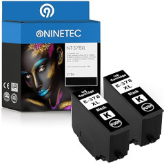 NINETEC NT2-378XL 2 x kasetnes, kas saderīgas ar Epson T3791-T3796 378XL | Expression Photo XP-15000 XP-8000 XP-8005 XP-8500 XP-8505 XP-8600 XP-86 | Black Katra 28 ml XL saturs