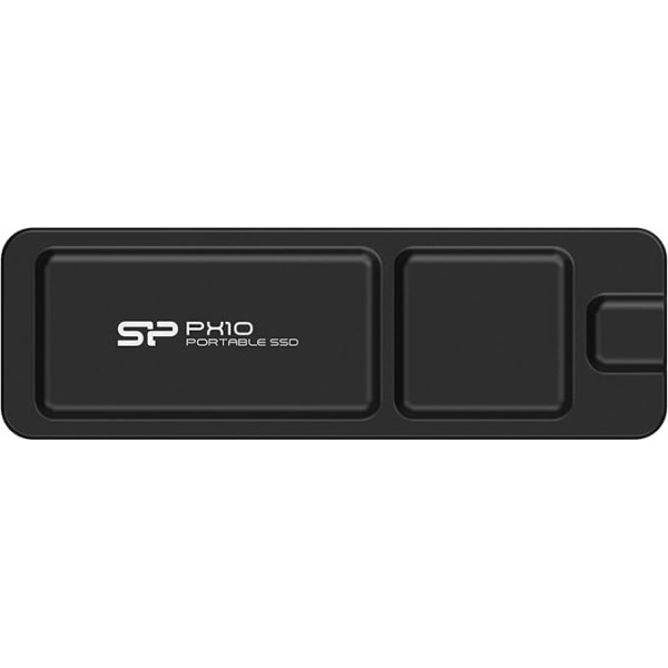 SP Silicon Power Silicon Power 4TB PX10 USB-C 3.2 Gen 2x2 portatīvais SSD (melns), SP040TBPSDPX10CK