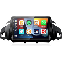 CAEMCHO Android 12 auto radio ar HiFi priekš Ford Kuga 2012-2018 Escape 2013-2019 ar Carplay Bezvadu Android auto, 9 collu ekrāns, auto radio ar navigāciju RDS FM Bluetooth WiFi + atpakaļgaitas kamera