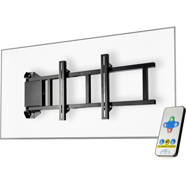 Sabaj Wall Mount Electric Swing Mount Universal for 30-75 Inches (approx. 76-175 cm) 0-180° Swivelling Wall Mount Also for Curved LCD and LED TV Universal IR Receiver