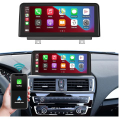 Ninetom 12,3 collu autoradio, CarPlay/Android Car/Mirrorlink/GPS priekš BMW NBT 1/2 sērijas F20/F21(2011-2016) F23 Cabrio(2013-2016) Auto radio ar skārienjūtīgo ekrānu, GPS navigācija automašīnai, integrēts DSP