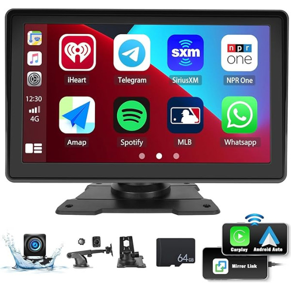 Bezvadu Carplay Android Auto Tragbares Autoradio, CAMECHO 7