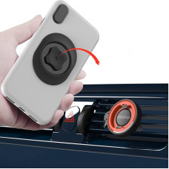 Automašīnas tālruņa turētājs bez magnētiem, universāls automašīnas gaisa ventilācijas turētājs ar Ultra Lock Quick Mount, piemērots iPhone 11 Huawei, GPS, saderīgs ar visiem viedtālruņiem, planšetdatoriem un citiem ierīcēm