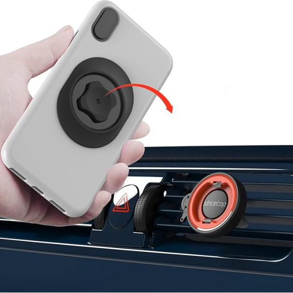 Automašīnas tālruņa turētājs bez magnētiem, universāls automašīnas gaisa ventilācijas turētājs ar Ultra Lock Quick Mount, piemērots iPhone 11 Huawei, GPS, saderīgs ar visiem viedtālruņiem, planšetdatoriem un citiem ierīcēm