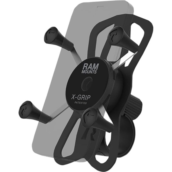 RAM MOUNTS X-Grip RAP-460-UN7U maza izmēra mobilā tālruņa turētājs ar RAM Tough Strap stūres pamatni