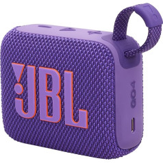 JBL Go 4 violetā krāsā - pārnēsājams Bluetooth skaļrunis Pro Sound, dziļi basi un atskaņošanas laika palielināšanas funkcija - ūdens un putekļu izturīgs - 7 stundu darbības laiks