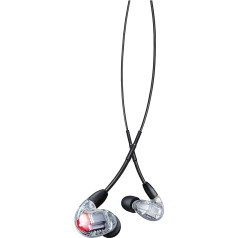 Shure SE846 Kabelgebundene Sound Isolating Ohrhörer, hochauflösender Klang, Vier Treiber, anpassbare Frequenzgang, sichererer In-Ear, abnehmbares Kabel, kompatibel mit Apple-und Android-Geräten - Klar