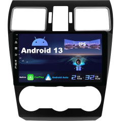 SXAUTO Android 13 IPS Autoradio für Subaru Forester/XV/WRX (2015-2017) - Eingebaut CarPlay/Android Auto - KOSTENLOS - 2G+32G - Lenkradsteuerung DAB Fast-Boot WiFi DSP - 2 Din 9 Zoll