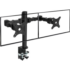 Verstellbarer Tischständer für 2 PC-Monitore mit Einer Diagonale von 25 bis 76 cm (10 bis 30 Zoll) und VESA Max 100 x 100 mm, bis zu 2 x 10 kg