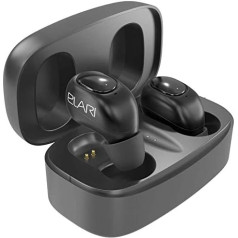 Elari EarDrops Vieglākās (3,9 g katra) bezvadu Bluetooth austiņas ar magnētisko uzlādes korpusu un stereo zvanu atbalstu (melnas)