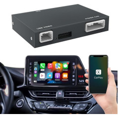 autoabc Bezvadu Carplay/Android auto adapteris Toyota ar Entune2.0 2014-2019 Piemērots Tundra/Highlander/RAV4/Tacoma/Camry/Corolla/Avalon/Prius/CH-R