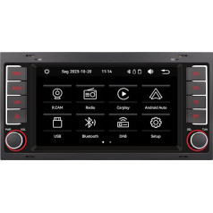 YZKONG Auto radio priekš VW Touareg 2004-2011 Transporter T5 Multivan 2004-2009 Bezvadu Apple Carplay un Android skārienjūtīgais ekrāns Volkswagen Auto Stereo Bluetooth FM USB