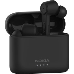 Nokia BH 805 trokšņu slāpēšanas austiņas, bezvadu Bluetooth austiņas, 20 stundu atskaņošanas laiks, IPX5 ūdensizturība, Smart Touch vadība, ātrās uzlādes funkcija, uzlādes futrālis, melnas krāsas