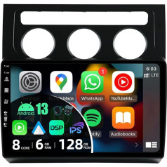 BXLIYER |6G+128G | 8-Core| Android 13 Autoradio für VW Touran (2003-2010) - Kabellos CarPlay/Android Auto/DSP - LED Kamera & MIC - IPS 10.1 Zoll 2 Din - DAB Lenkradsteuerung Fast-Boot 360-Camera WiFi