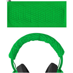 GEEKRIA Padziļinošs Pulovera galvassegas pārvalks, saderīgs ar Razêr Kraken Pro V2, 7.1 V2, Ultimate Gaming Headset, Stretchy Knitted Fabric Protector Case/Headband Protection Repair Parts (Green)