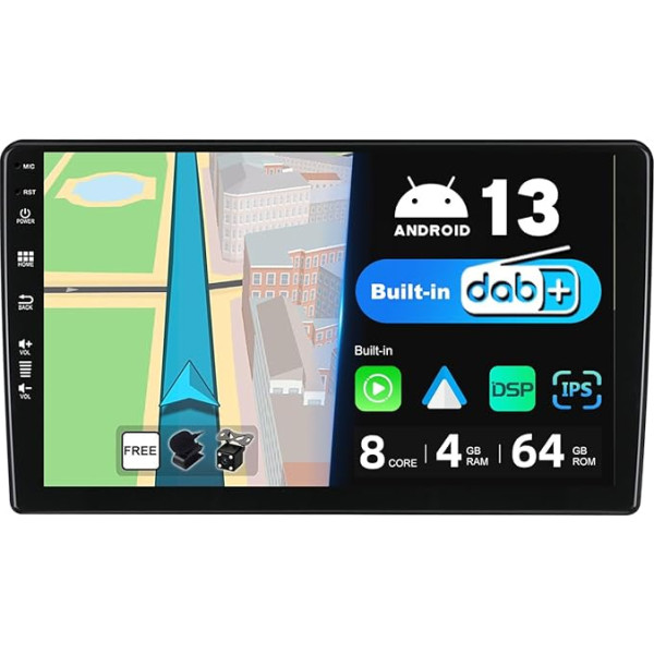 BXLIYER [Eingebaut DAB] Android 13 Autoradio für Citroen Berlingo (2008-2019) - Wireless DSP/Carplay/Android Auto - 4G+64G - Kamera + MIC - Lenkradkontrolle WiFi Fast-Boot 360-CAM - IPS 9 Zoll 2 Din