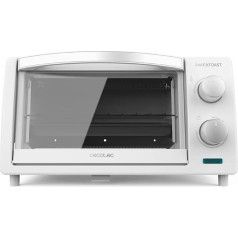 Cecotec Bake&Toast White galda cepeškrāsns 10L 800W Balta krāsota tērauda kvarcs 2 gab.Divu durvju taimeris līdz 60min Temperatūra regulējama līdz 230°C